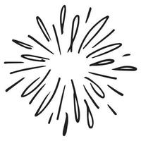 starburst, zonnestraalelement. vector illustratie