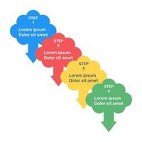 stap labels infographic pictogram in plat ontwerp vector