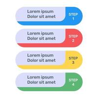 stap labels infographic pictogram in plat ontwerp vector