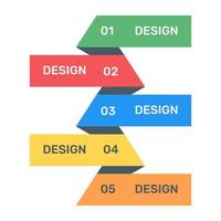 een tijdlijn infographic icoon in plat design vector
