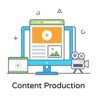 download dit premium icoon van contentproductie vector