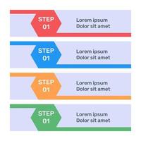 stap labels infographic pictogram in plat ontwerp vector