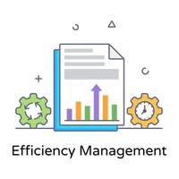 een icoonontwerp van efficiëntiebeheer vector