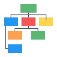 een modern icoon van workflow infographic in plat design vector