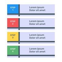 stap labels infographic pictogram in plat ontwerp vector