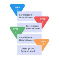 een modern icoon van een numeriek diagram in een platte bewerkbare stijl vector