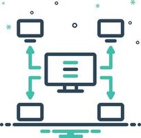 mixpictogram voor multicast vector