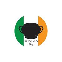 happy st patrick's day vector ronde label voorraad vectorillustratie