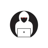 hacker pictogram logo vector achtergrond