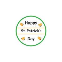 happy st patrick's day vector ronde label voorraad vectorillustratie