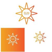 zon vector illustratie pictogram logo sjabloon