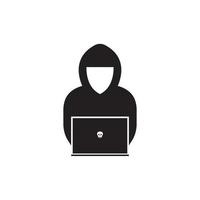 hacker pictogram logo vector achtergrond