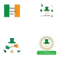 happy st patrick's day vector ronde label voorraad vectorillustratie