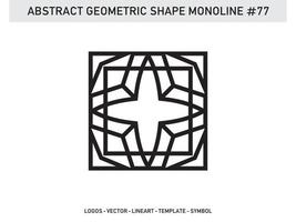 abstracte geometrische monoline lineart lijnvorm gratis vector