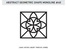 geometrische monoline vorm abstract gratis vector