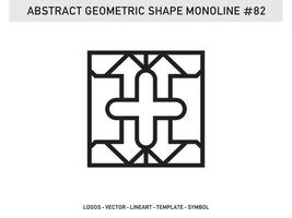 ornament geometrische monoline vorm abstracte lijn gratis vector