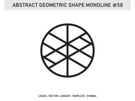 geometrische monoline vorm abstract gratis vector