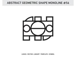 geometrische monoline vorm abstract gratis vector