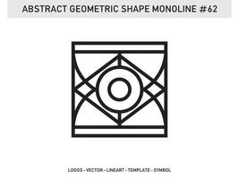 geometrische monoline lineart lijnvorm abstract gratis vector