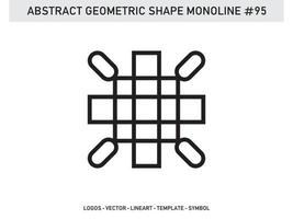 geometrisch lineart lijnvorm monoline abstract vectorontwerp gratis vector