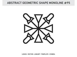 geometrisch lineart lijnvorm monoline abstract vectorontwerp gratis vector