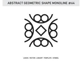 element ornament geometrische vorm monoline abstracte lijn gratis vector