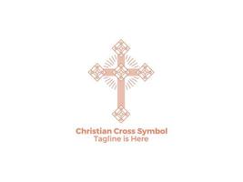 het kruis is een symbool van het katholieke christendom religie de kerk van jezus ontwerp icoon vector