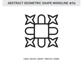 geometrische monoline vorm abstract gratis vector