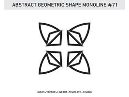 abstracte geometrische monoline lineart lijn vector vorm gratis