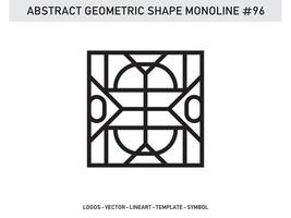 monoline abstract geometrisch lineart lijnvorm gratis vector design
