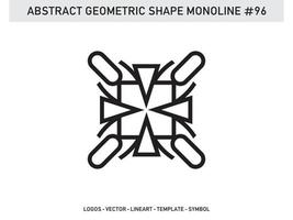 monoline abstract geometrisch lineart lijnvorm gratis vector design