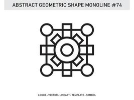 abstracte geometrische monoline lineart lijn vector vorm gratis