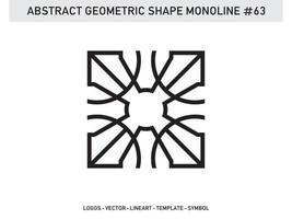 geometrische monoline lineart lijnvorm abstract gratis vector