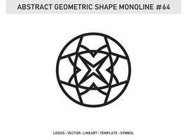 element ornament geometrische vorm monoline abstracte lijn gratis vector