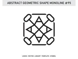 geometrisch lineart lijnvorm monoline abstract vectorontwerp gratis vector