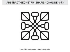 geometrisch lineart lijnvorm monoline abstract vectorontwerp gratis vector