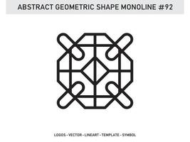 geometrisch lineart lijnvorm monoline abstract vectorontwerp gratis vector