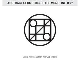 geometrische monoline vorm abstract gratis vector