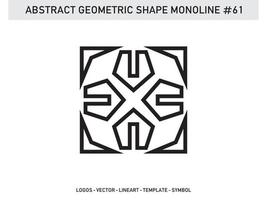 geometrische monoline lineart lijnvorm abstract gratis vector