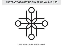 ornament geometrische monoline vorm abstracte lijn gratis vector