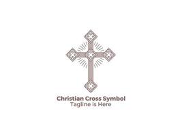 het kruis is een symbool van het christendom katholieke religie de kerk van jezus gratis vectorontwerp vector