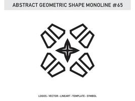 geometrische monoline lineart lijnvorm abstract gratis vector