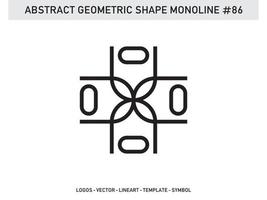 ornament geometrische vorm monoline abstracte lijn gratis vector