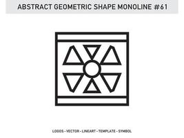 geometrische monoline lineart lijnvorm abstract gratis vector