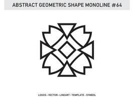 geometrische monoline lineart lijnvorm abstract gratis vector