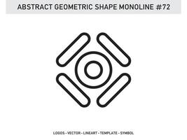 abstracte geometrische monoline lineart lijn vector vorm gratis