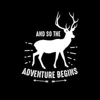 Adventure Quote and Saying, goed voor afdrukken vector