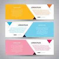 Eenvoudige drie kleuren abstracte Banner vector