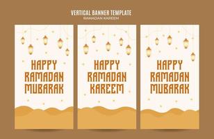 ramadan kareem verticale webbanner ruimte en achtergrond vector