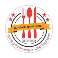 restaurantlogo met lepel en vork vector